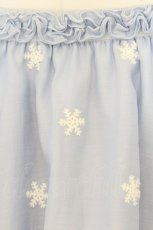 画像2: axes femme POETIQUE / 雪結晶刺繍スカート M サックス O-26-07-02-008-AX-SK-OW-OS (2)