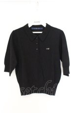 画像1: an another angelus / ANロゴ刺繍ニットポロ  クロ O-26-07-02-079-CA-TO-IG-OS (1)