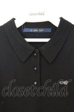 画像2: an another angelus / ANロゴ刺繍ニットポロ  クロ O-26-07-02-079-CA-TO-IG-OS (2)