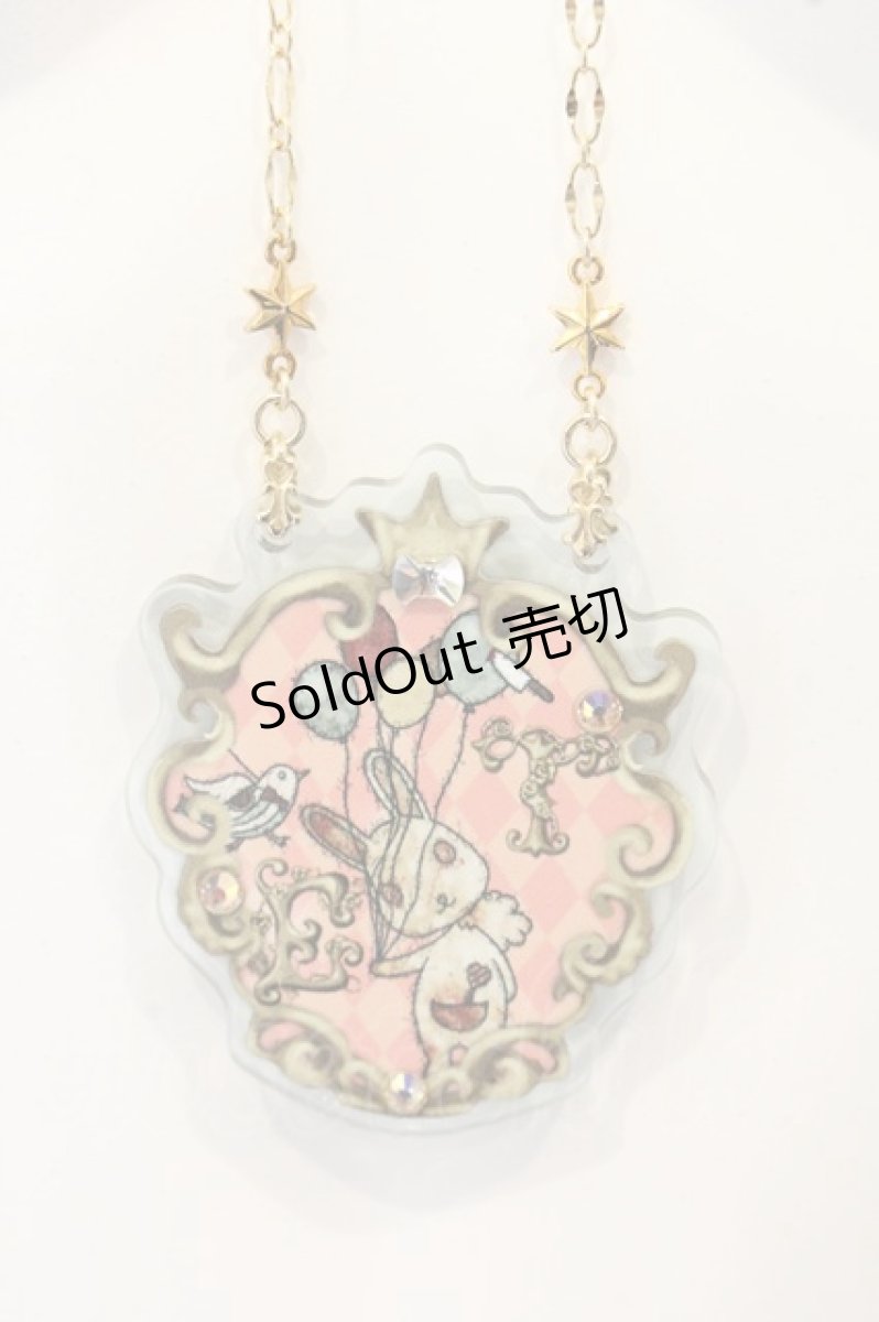画像1: Enchantlic Enchantilly / 真夜中のパルコフェリーチェ　うさぎネックレス  ピンク系 O-26-07-02-090-LO-AC-OW-OS (1)