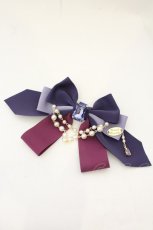 画像1: Enchantlic Enchantilly / すみれの宝石箱パールリボンブローチ  すみれ色 O-26-07-02-093-LO-ZA-OW-OS (1)