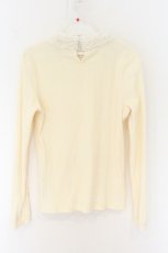 画像3: axes femme / ファーカラーシフォンフリルテレコニット M キナリ O-26-07-02-012-AX-TO-OW-OS (3)