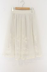 画像1: axes femme POETIQUE / お花刺繍チュールスカート M キナリ O-26-07-02-015-AX-SK-OW-OS (1)