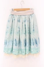 画像3: axes femme POETIQUE / 刺繍入り雪柄ミドルスカート M グリーン O-26-07-02-020-AX-SK-OW-ZT307 (3)