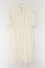 画像3: axes femme POETIQUE / コットンレース肩開きワンピース M キナリ O-26-07-02-023-AX-OP-OW-OS (3)