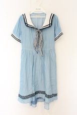 画像1: axes femme POETIQUE / フィッシュテールセーラーワンピース M サックス O-26-07-02-031-AX-OP-OW-OS (1)