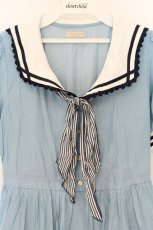 画像2: axes femme POETIQUE / フィッシュテールセーラーワンピース M サックス O-26-07-02-031-AX-OP-OW-OS (2)