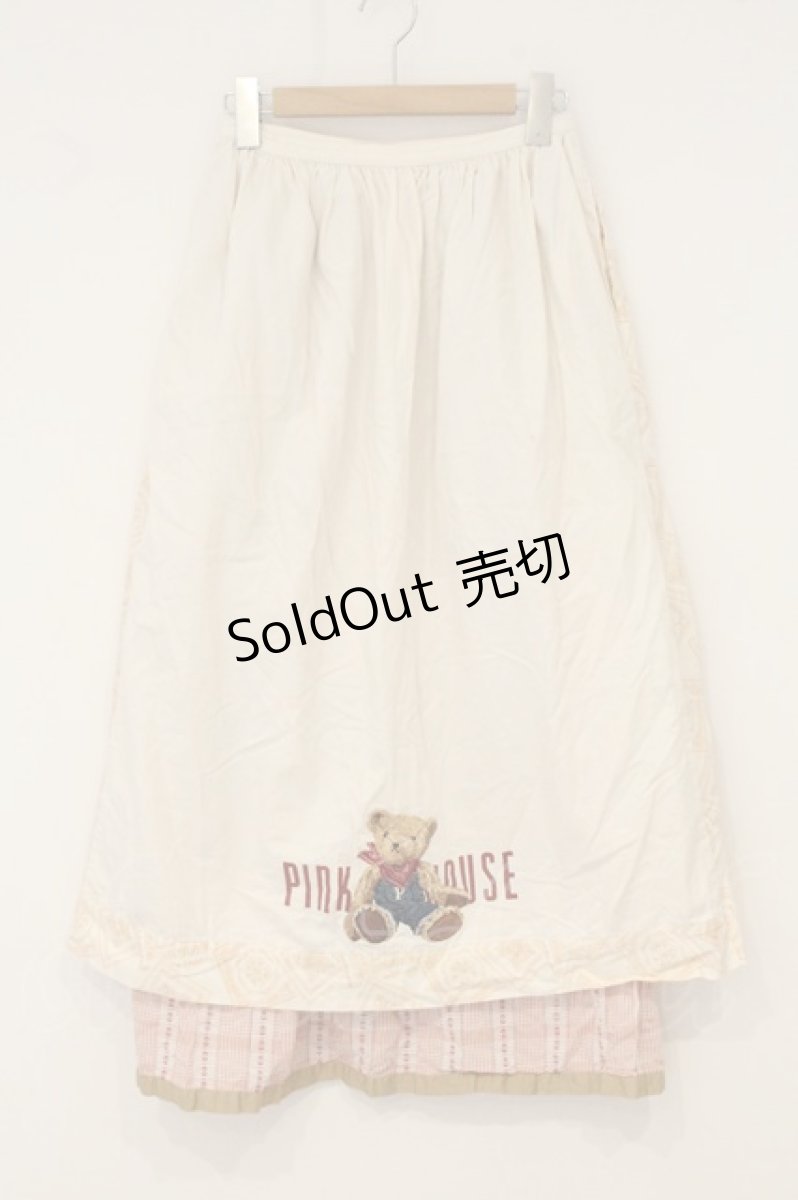 画像1: PINK HOUSE / くまエプロン付きスカート  ピンク O-26-07-03-004-LO-SK-OW-OS (1)