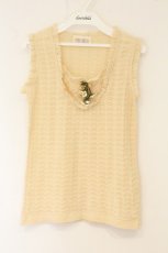 画像1: PINK HOUSE / コサージュニットタンクトップ  アイボリー O-26-07-03-032-LO-TO-IG-OS (1)