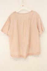 画像4: PINK HOUSE / ロゴ刺繍入りローンブラウス  ピンク O-26-07-03-037-LO-BL-IG-OS (4)