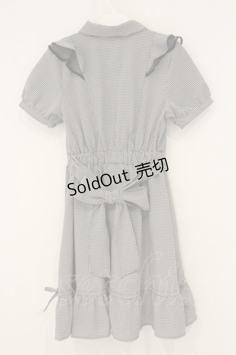 画像3: axes femme POETIQUE / ラッフルフリルワンピース  シロ×クロ O-26-07-03-043-AX-OP-IG-OS (3)