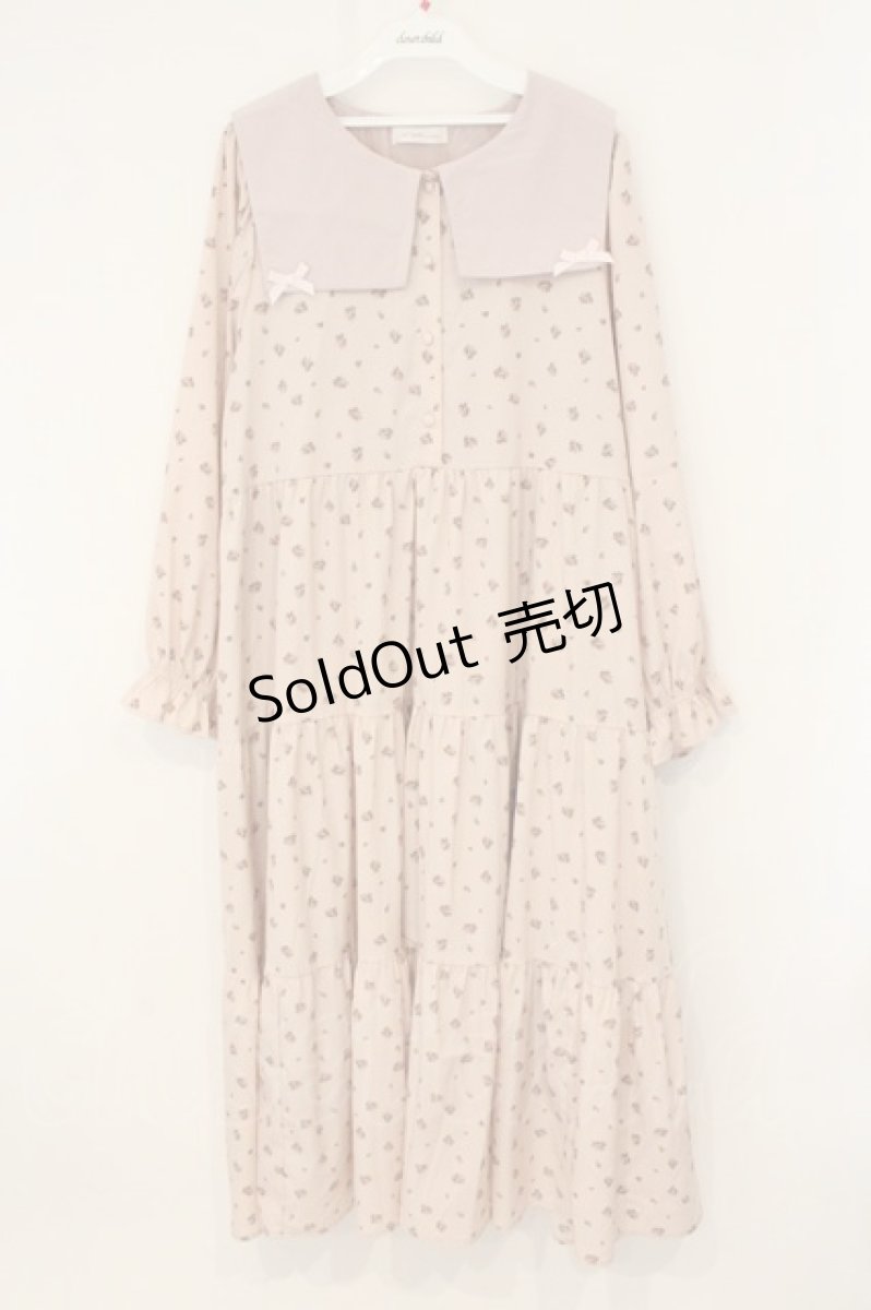 画像1: m petit by misako / スクエア襟花柄ワンピース 5L ピンク O-26-07-03-048-LO-OP-IG-OS (1)