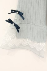 画像2: axes femme / リボンデザインラメニットプルオーバー F ミント O-26-07-03-050-AX-TO-IG-OS (2)