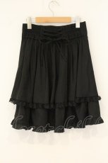 画像4: axes femme POETIQUE / バックレースアップミドルスカート  クロ O-26-07-03-056-AX-SK-IG-OS (4)