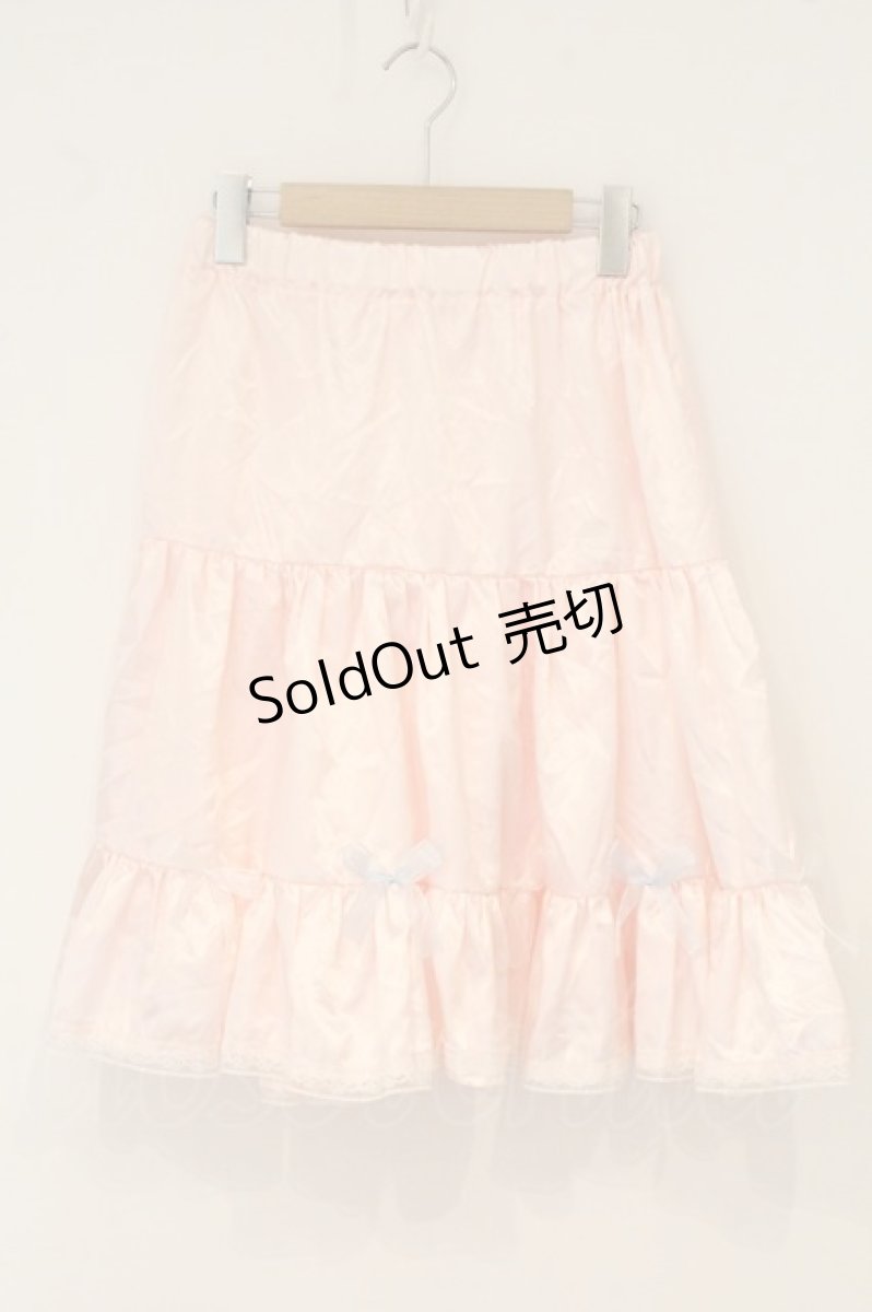 画像1: Nile Perch / リボン配色サテンスカート  ピンク O-26-07-03-007-LO-SK-OW-OS (1)