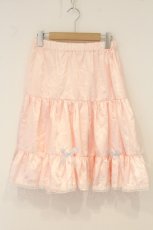 画像1: Nile Perch / リボン配色サテンスカート  ピンク O-26-07-03-007-LO-SK-OW-OS (1)