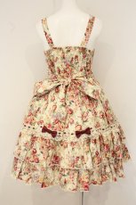 画像6: metamorphose / メアリーはしごレースジャンパースカート（花柄）  生成り O-26-07-03-061-ME-OP-IG-OS (6)