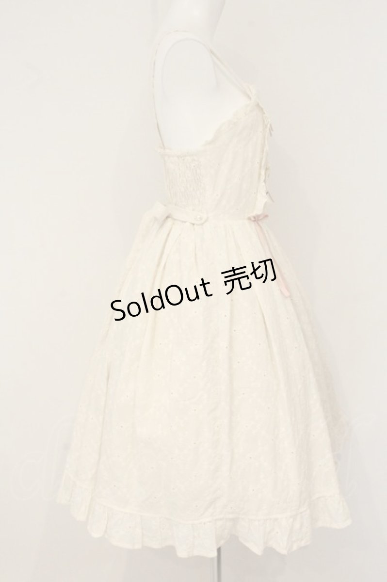 画像3: axes femme kawaii / コットンレースジャンスカ  生成り O-26-07-03-063-AX-OP-IG-OS (3)