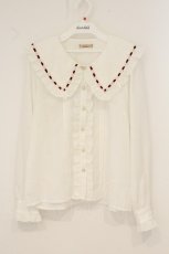 画像1: Amavel / Marshmallow Bunnyブラウス  シロ×アカ O-26-07-03-067-CA-BL-IG-OS (1)