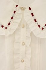 画像2: Amavel / Marshmallow Bunnyブラウス  シロ×アカ O-26-07-03-067-CA-BL-IG-OS (2)