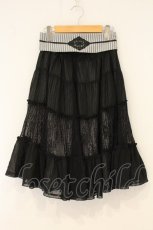 画像1: axes femme POETIQUE / サス付きシフォン重ねスカート  クロ O-26-07-03-069-AX-SK-OW-OS (1)