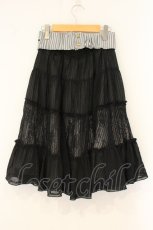 画像3: axes femme POETIQUE / サス付きシフォン重ねスカート  クロ O-26-07-03-069-AX-SK-OW-OS (3)