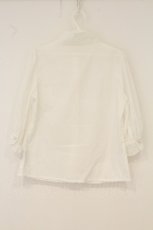 画像4: Jamie エーエヌケー / ヨークフリル立ち襟ブラウス M シロ O-26-07-03-071-LO-BL-OW-OS (4)