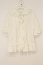 画像1: PINK HOUSE / うさみみフード長袖オーバーブラウス  シロ O-26-07-03-078-LO-TO-IG-OS (1)