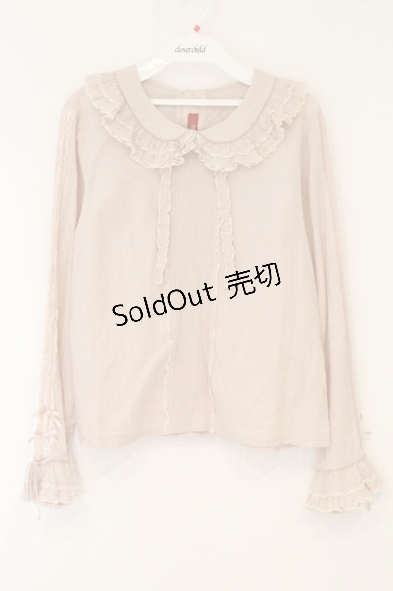 画像1: PINK HOUSE / ローズ透かしレースタックブラウス  ピンク O-26-07-03-087-LO-BL-IG-OS (1)