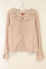 画像1: PINK HOUSE / ローズ透かしレースタックブラウス  ピンク O-26-07-03-087-LO-BL-IG-OS (1)