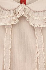 画像2: PINK HOUSE / ローズ透かしレースタックブラウス  ピンク O-26-07-03-087-LO-BL-IG-OS (2)
