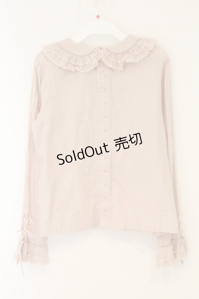 画像4: PINK HOUSE / ローズ透かしレースタックブラウス  ピンク O-26-07-03-087-LO-BL-IG-OS (4)