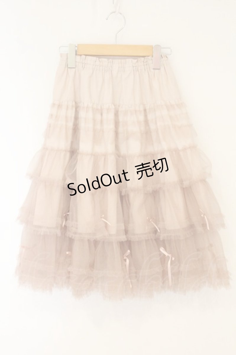 画像1: PINK HOUSE / サテンリボンチュールスカート  ピンク O-26-07-03-089-LO-SK-IG-OS (1)