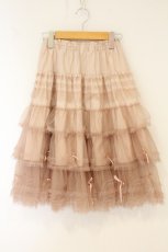 画像1: PINK HOUSE / サテンリボンチュールスカート  ピンク O-26-07-03-089-LO-SK-IG-OS (1)