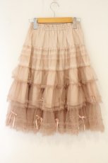 画像4: PINK HOUSE / サテンリボンチュールスカート  ピンク O-26-07-03-089-LO-SK-IG-OS (4)
