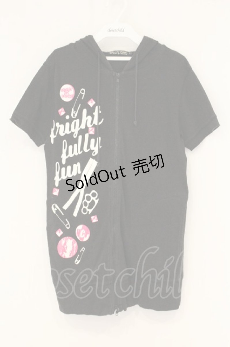 画像1: HELL CAT PUNKS / ロゴプリントZIPパーカー  ブラック O-26-07-03-014-PU-TO-OW-OS (1)