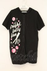 画像1: HELL CAT PUNKS / ロゴプリントZIPパーカー  ブラック O-26-07-03-014-PU-TO-OW-OS (1)