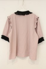 画像3: DearMyLove / 3連ビジューレースフリルブラウス 5L ピンク O-26-07-03-002-GO-BL-OW-OS (3)