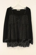 画像1: axes femme / チュールレイヤードレオパードチュニック M クロ O-26-07-03-023-AX-TO-IG-OS (1)
