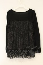 画像3: axes femme / チュールレイヤードレオパードチュニック M クロ O-26-07-03-023-AX-TO-IG-OS (3)
