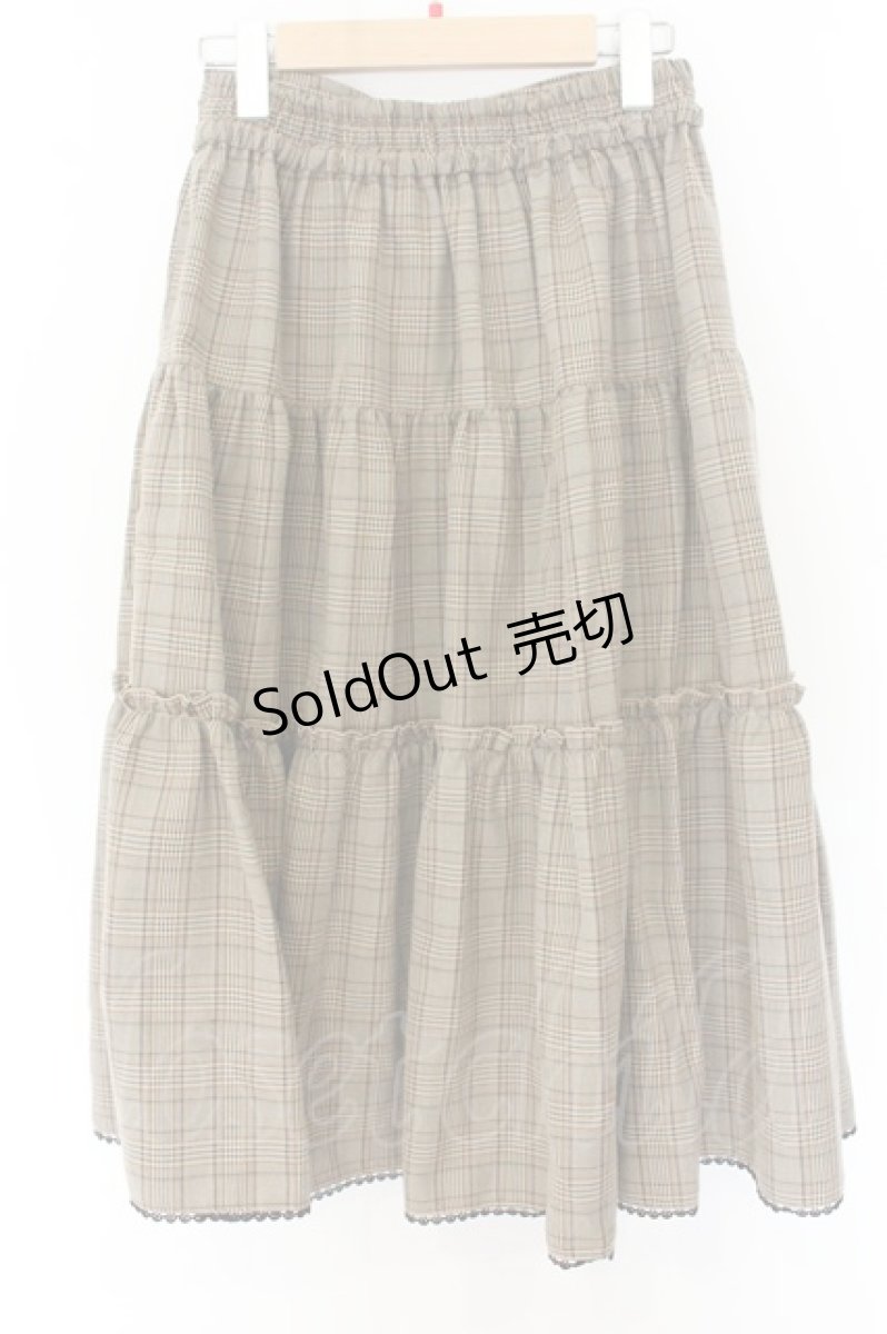 画像3: axes femme POETIQUE / ベルトデザインティアードスカート M ブラウン O-26-07-04-035-AX-SK-OW-OS (3)