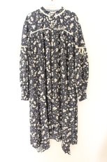 画像1: axes femme / 小花柄シャツワンピ M ネイビー O-26-07-04-048-AX-OP-OW-OS (1)