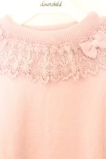画像2: axes femme kawaii / レーシーフリルニットプル M ピンク O-26-07-04-050-AX-TO-OW-OS (2)