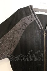 画像2: axes femme / サテンロングパーカー M クロ O-26-07-04-054-AX-TO-OW-OS (2)