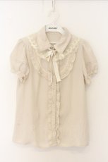 画像1: axes femme / レース襟付きフリルブラウス M アイボリー O-26-07-04-060-AX-BL-IG-OS (1)