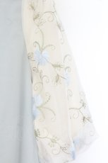 画像2: axes femme / 袖チュール刺繍トップス M サックス O-26-07-04-062-AX-TO-IG-OS (2)