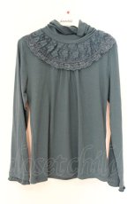 画像1: axes femme / レース配色ハイネックインナーカットソー M ブルーグリーン O-26-07-04-063-AX-TO-IG-OS (1)