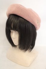 画像1: axes femme / ラメ刺繍入サーモベレー  ピンク O-26-07-04-1008-AX-AC-IG-OS (1)