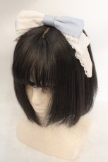画像1: LOLITA他 / リボンカチューシャ  アイボリー×ブルー O-26-07-04-1010-LO-AC-IG-OS (1)