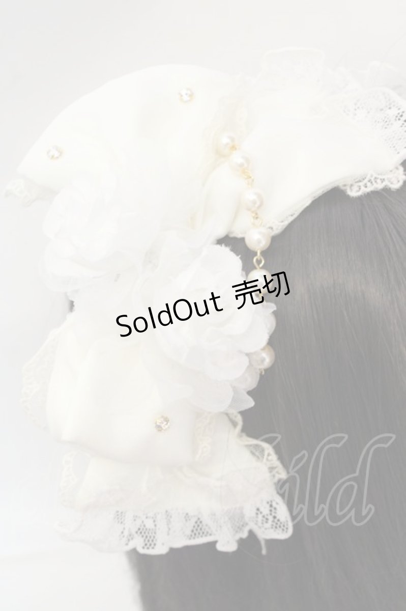 画像2: Angelic Pretty / エレガントローズカチューシャ  シロ O-26-07-04-1013-AP-AC-IG-OS (2)